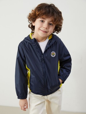 Lc Waikiki Yeni Sezon Kapüşonlu Fenerbahçe Baskılı Erkek Çocuk Yağmurluk