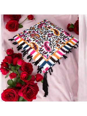 Kızca Hint İpek Eşarp Saf Pamuk