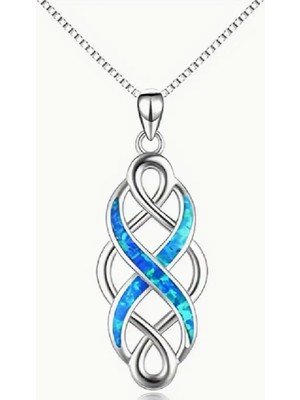 Zetconcept Zet Style Kelt Düğümü Tılsım Kolye - Mavi Detaylı - Zariflik ve Şıklığın Sembolü