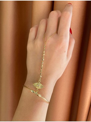 Nunu Takı Taşlı Göz Charmlı Kelepçe Şahmeran