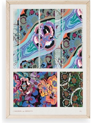 Soi Home Varyasyonlar Ahşap Çerçeveli Tablo