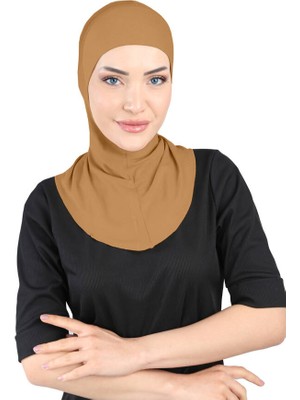 Ecardin Hava Alan Tesettür Tüllü Boyunluklu Bone