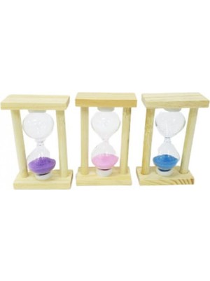 Feyza Design Şık Mini Ahşap Kum Saati, Ofis ve Ev Dekoru Için Zarif Tasarım