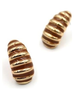 Royaleks Mineli Küpe - Kahverengi