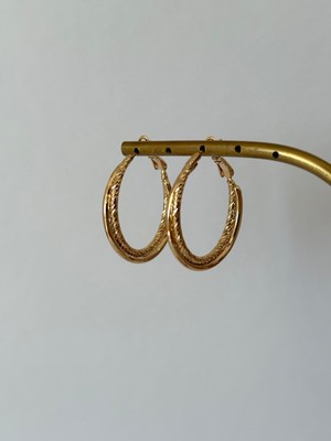 Xuping Özel Seri Pırıltı Ince Xp Gold Halka Küpe