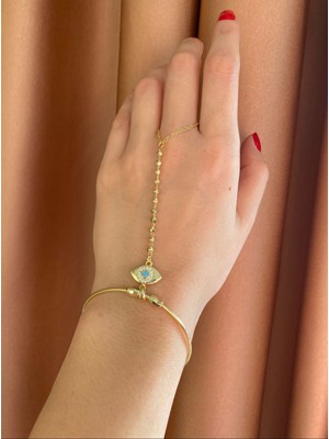 Nunu Takı Göz Charmlı Kelepçe Şahmeran