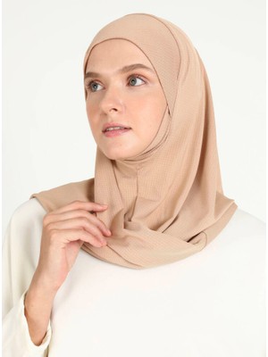 Ecardin Çeneli Gözenekli Kumaş Scarfs Hijab