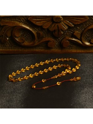 Burhan Sağlam Kapsül Kesim 6x9 mm Ateş Kehribar Sistem Püsküllü Tesbih