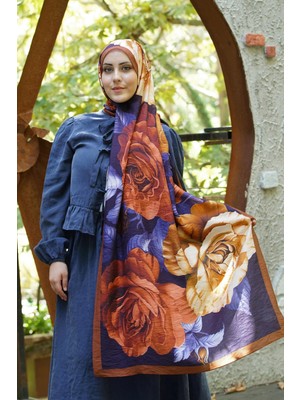 Açık Kahve Loryan Scarf Diamond Dina Şal