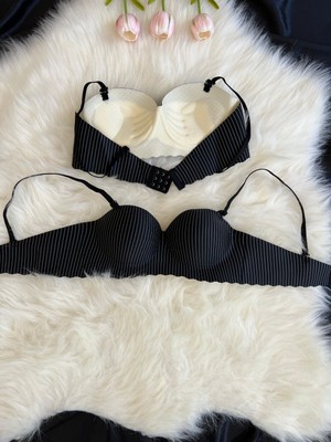 Tueyzen Çizgili Destekli Lazer Kesim Sütyen