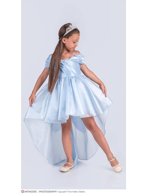 Kız Çocuk Kristal Prenses Elbise Tacı Dahil – Özel Gün Abiye Elbise 3-12 Yaş (31592)