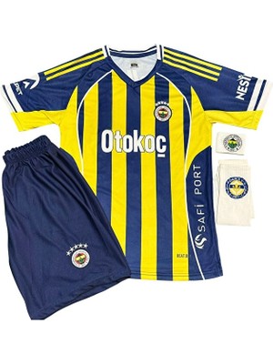 Alaturka Mix Fenerbahçe 2026 Yeni Sezon Iç Saha Çubuklu # Isimsiz # Çocuk Forması 4lü Set
