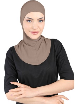 Ecardin Hava Alan Tesettür Tüllü Boyunluklu Bone