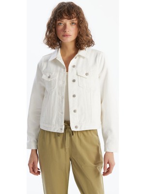 Lc Waikiki Yeni Sezon Gömlek Yaka Kadın Jean Ceket