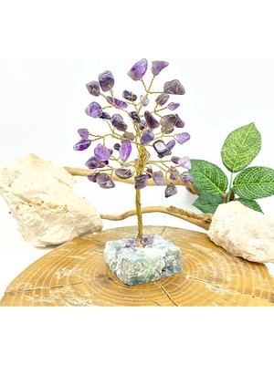 Feyza Design Doğa Esintili Ametist ve Hayat Ağacı Tasarımı, Şıklık ve Enerji Dolu Ürün