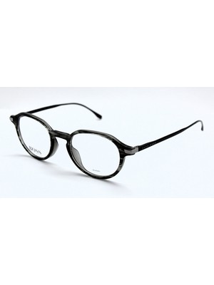 Hugo Boss 0988 Pzh Çızgılı Gri  Erkek Yuvarlak  Gözlük