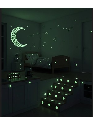 Soi Home Fosforlu Etiket Karanlıkta Işık Veren Yıldız Tozu Etiketleri