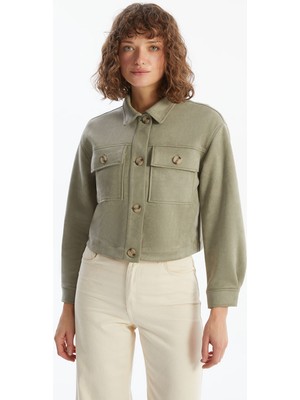 Lc Waikiki Yeni Sezon Gömlek Yaka Kadın Süet Görünümlü Ceket