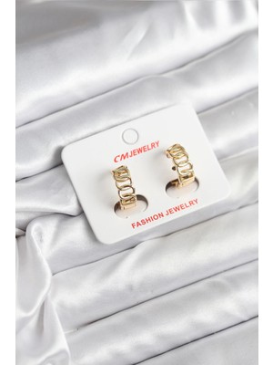 Belle Fusion Bfs 14K Gold Renk Kaplama Samanyolu Model cm Kadın Küpe