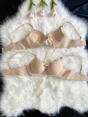 Tueyzen Önden Bağcıklı Lazer Kesim  Sütyen