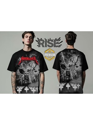 Metallica Nakışlı Büyük Baskılı Tişört M