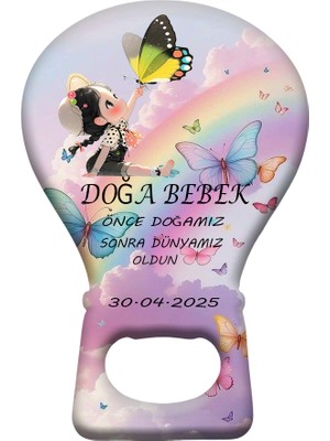 Bfm Dijital Baskı Merkezi Yeni Doğan Kız Çocuğu Için Özel Tasarlanabilen  Balon Magnet Açacak