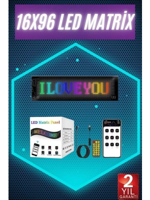 Epilons Digital Araba Yazısı Ekran Matrix En Büyük Boy Matrix LED Panel 19*96 Pıxel