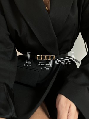 Fiori Ince Zincir Tokalı Basic Kadın Pantolon Kemeri, Ceket Kemeri, Elbise Kemeri, Gömlek Kemeri