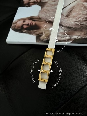 Fiori Ince Zincir Tokalı Basic Kadın Pantolon Kemeri, Ceket Kemeri, Elbise Kemeri, Gömlek Kemeri