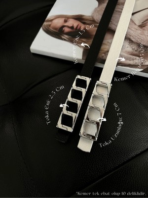 Fiori Ince Zincir Tokalı Basic Kadın Pantolon Kemeri, Ceket Kemeri, Elbise Kemeri, Gömlek Kemeri