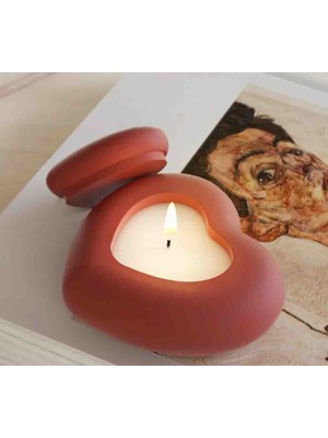 Çarçur Dekoratif Kalp Temali Mumluk (3 Adet )