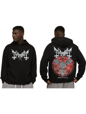 Mayhem Kapşonlu Siyah Erkek Sweatshirt L