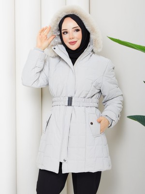 Eslemnur Nova Kumaş Şişme Mont 85CM