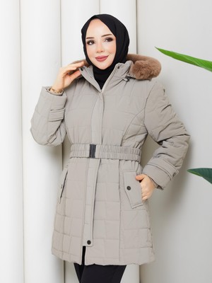 Eslemnur Nova Kumaş Şişme Mont 85CM