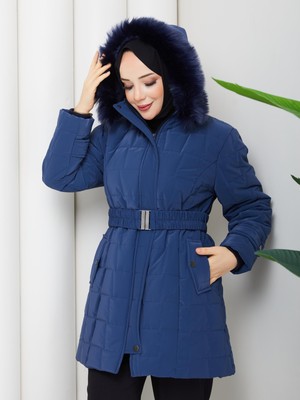 Eslemnur Nova Kumaş Şişme Mont 85CM