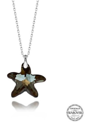 cleovibe Swarovski Crystal Taşlı Deniz Yıldızı Gümüş Kadın Kolye