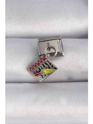 Belle Fusion Bfs 316L Çelik Gümüş Renk Sallantı Defter Figür Nomination Charm