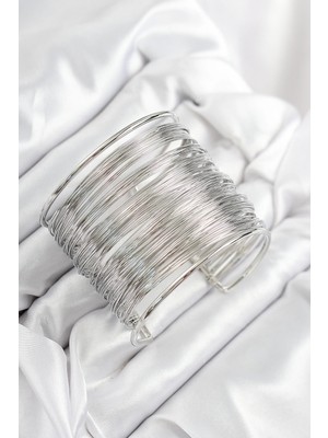 Belle Fusion Bfs Pirinç Tel Sarma Model Gümüş Renk Kadın Bileklilk