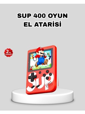 Kervanmed Mobil İletişim Sup Retro El Konsolu – 500 Oyun, 2 Oyunculu, 3 Inç Ekran, Taşınabilir Şarjlı Atari Modern As