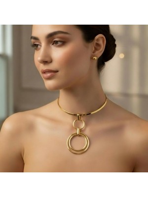 Sevil Gülgün Fine Crafts Altın Kaplama Kolye Küpe Set