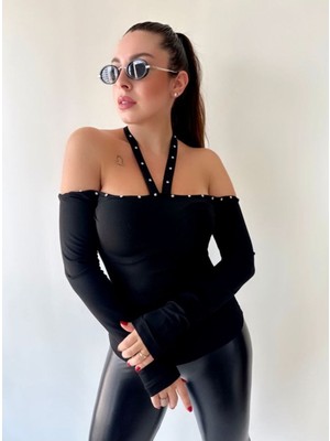 byasafkids Kadın Halter Yaka Detay Bluz