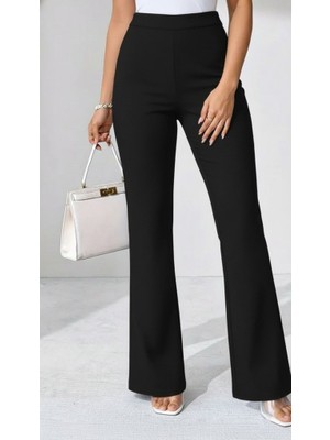 The Kethen Kadın Yüksek Bel Paçaya Doğru Geniş Dalgıç Pantolon