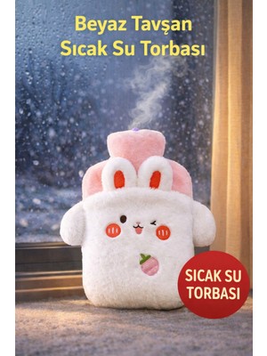 Toyfest Tavşan Figürlü Yumuşak Peluş Eldivenli Sıcak Su Torbası