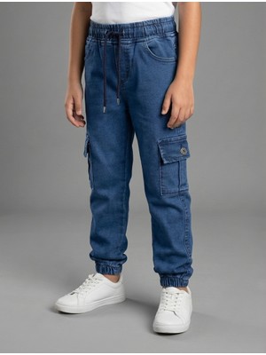 Nawi Erkek Çocuk Beli Lastikli Komando Kot Pantolon