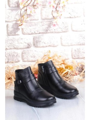 Pepita B002 Ortopedik Esnek Taban Yumuşak Kadın Deri Bot