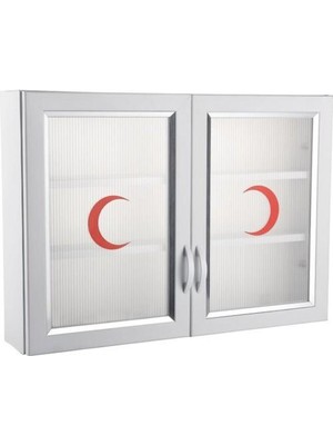 Çelik Ayna Çift Kapaklı Büyük Ecza Dolabı, Tam Paket, Sağlam ve Şık Tasarım