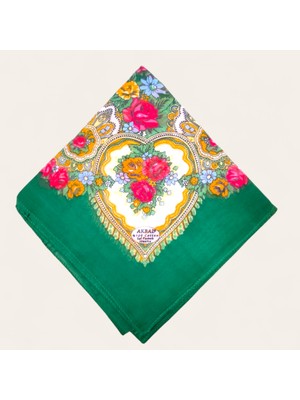 Akbal %100 Pamuk Yazma Yeşil