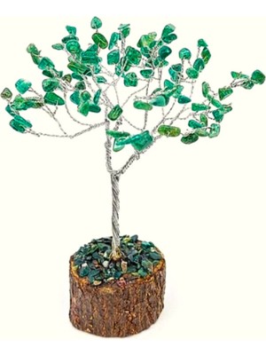 Feyza Design Doğal Aventurin Taşıyla Hayat Ağacı Süsü, Enerji ve Şifa Kaynağı
