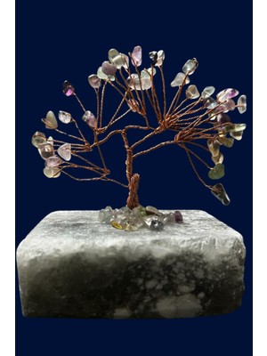 Feyza Design El Yapımı Doğal Taş Hayat Ağacı Biblo, Şık ve Enerji Dolu Dekorasyon