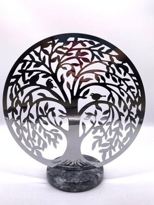 Feyza Design Şık Gümüş Hayat Ağacı Aksesuarı, Zarif ve Modern Tasarım